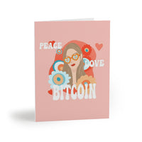 Peace, Love, Bitcoin Valentine's Day Card Pack (8 pcs)