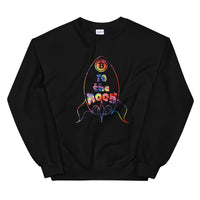 Bitcoin To The Moon! Colorful Rocket Sweatshirt