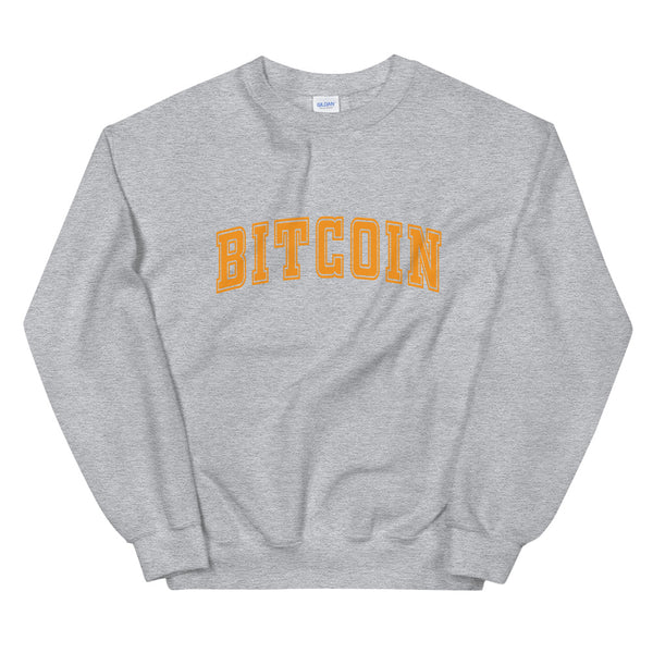 Bitcoin Collegiate Sweatshirt | Crypto Sweater | Cryptocurrency | BTC | Blockchain | Unisex
